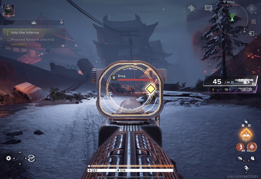 A screenshot from Destiny: Rising running on an M4 iPad Pro